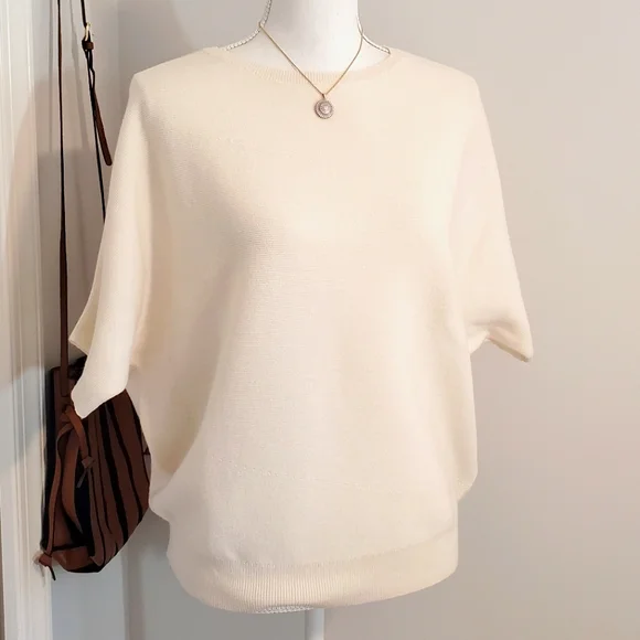 The Reset R Label Essential Pullover Sweater 100% Wool - Ivory Size S/M - Picture 7 of 16
